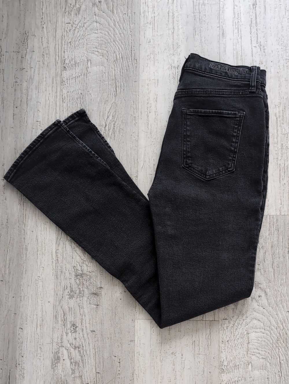 Favorite Daughter Valentina Slim Tower W/ Slits- Boulder Faded Black